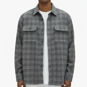 Classic Est 2001 Black & Gray Plaid Long Sleeve Button Front Flannel Shirt | 2XL